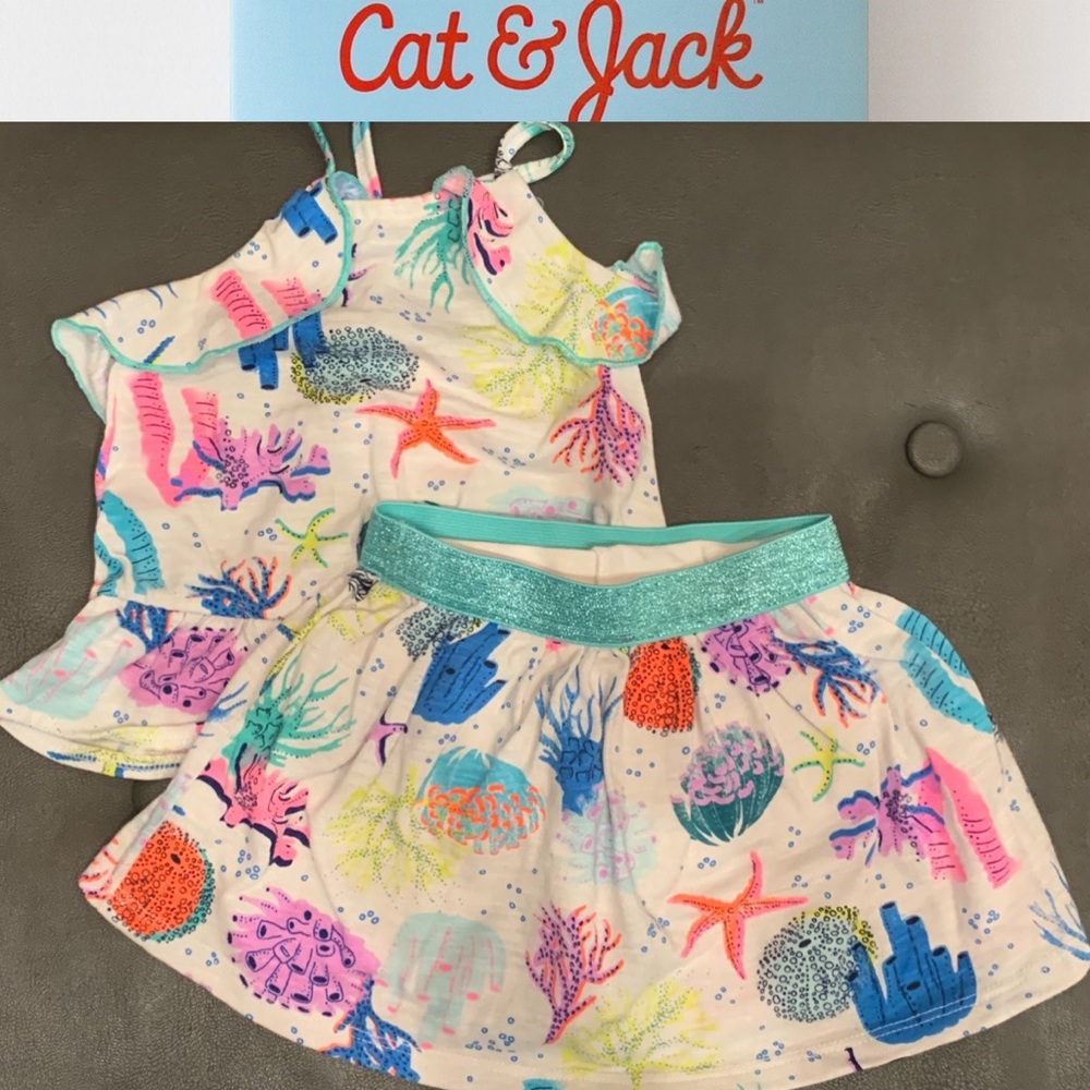 Cat n jack neon sealife set 12m never worn